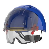 CAPACETE VENTILADO C/VISEIRA AZ/CZ AMB170-007-F00